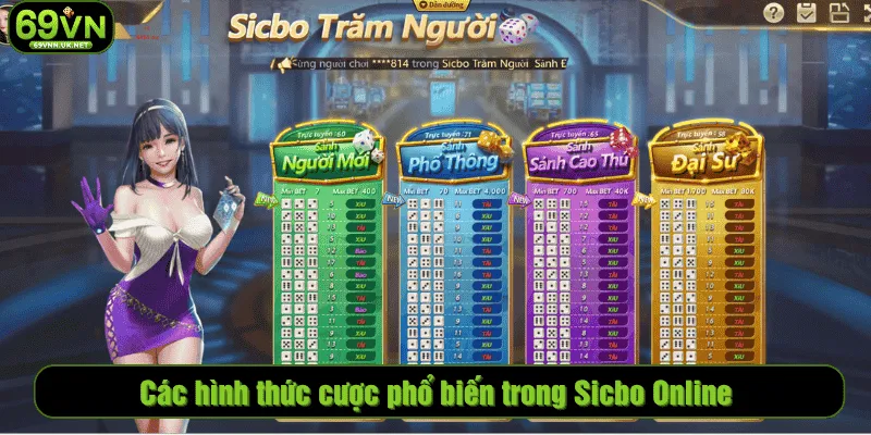 Các hình thức cược phổ biến trong Sicbo Online