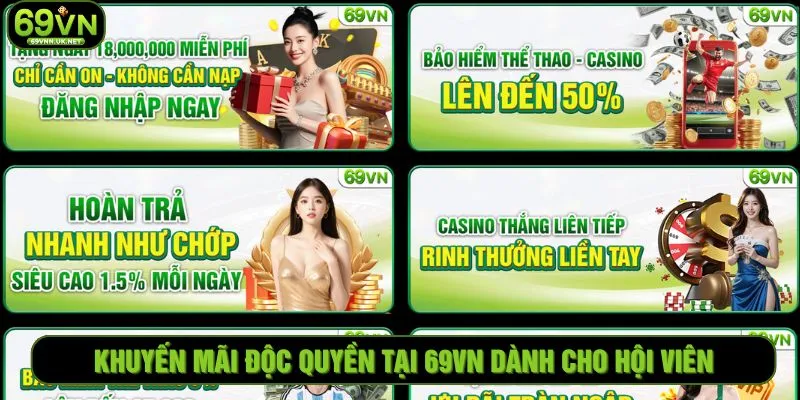 Khuyến mãi độc quyền tại 69VN dành cho hội viên