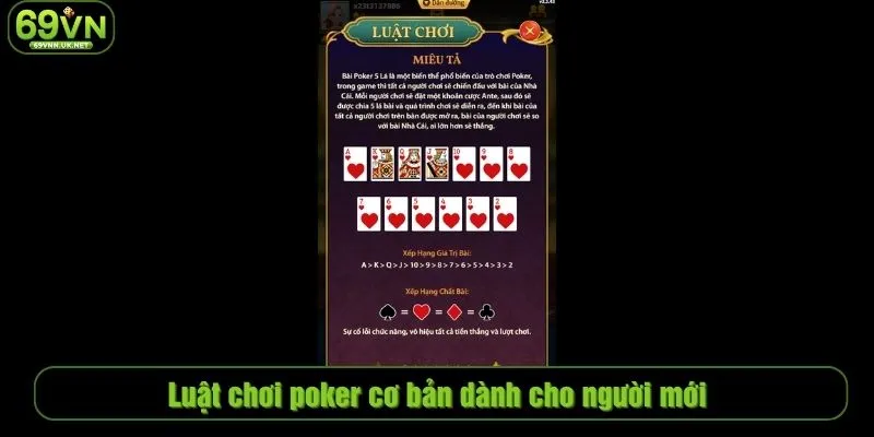 Luật chơi poker cơ bản dành cho người mới 
